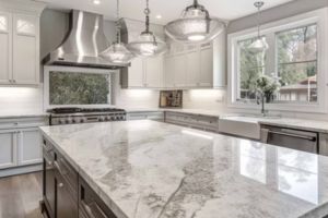 The key to a long-lasting shine on your marble countertop is regular cleaning. 